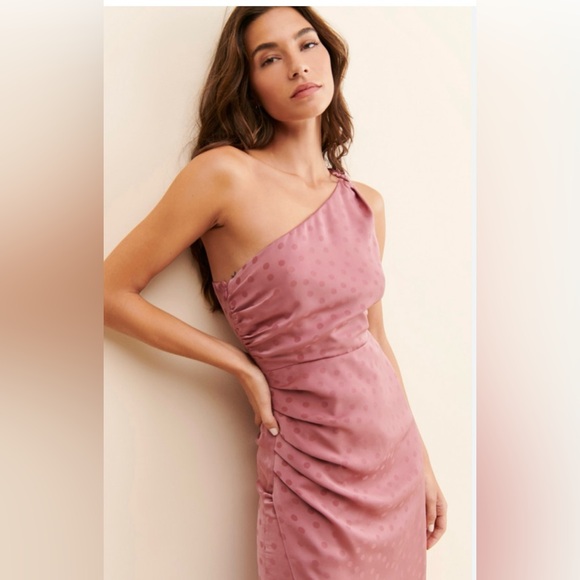 Favorite Daughter mauve one shoulder dress - size 10 (L) - Picture 3 of 12